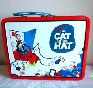 Dr. Seuss The Cat In The Hat,Thing 1 And Thing 2 Tin Lunch Box 2003 The Movie - Picture 1 of 10