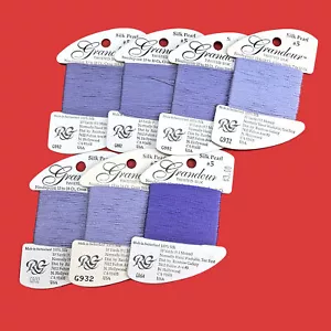 7 SK RAINBOW GALLERY GRANDEUR SILK PEARL #5 THREAD FLOSS LOT: BLUE VIOLET++ BM - Bild 1 von 1