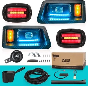 Golf Cart LED Light Kit for Yamaha G14 G16 G19 G22 Street Legal Turn Signal RGB - Picture 1 of 9
