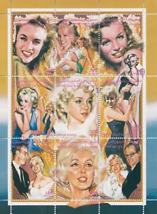 Marilyn Monroe Stamps Spanish Sahara 1996 MNH Celebrities Famous People 9v M/S - Picture 1 of 1