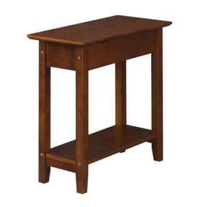 Convenience Concepts End Table 23" MDF Espresso w/ Flip Top + Charging Station - Picture 1 of 6