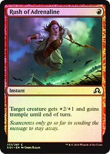 Rush of Adrenaline FOIL Shadows over Innistrad PLD Red Common CARD ABUGames
