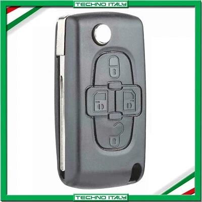 ✅ GUSCIO CHIAVE TELECOMANDO PEUGEOT 1007 807 CITROEN C8 4 TASTI PEUG-15 ✅
