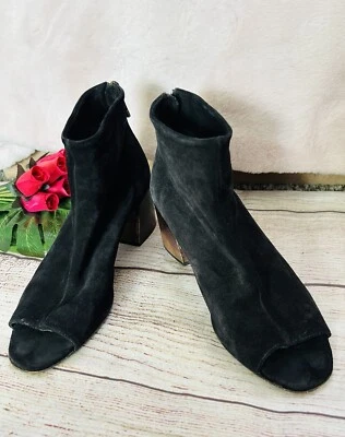 Alberto Fermani Mujer Negro Solara Suave Lavagna Peep Toe Botines 8.5/39 Foto 1 de 4