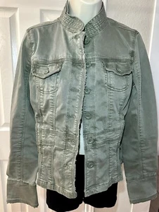 LUCKY BRAND Button Up Utility Jacket, Army Green, Women’s Size S/P, (A091) - Picture 1 of 12