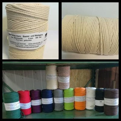 Hilo de macramé hilo de macramé algodón cuerda artesanal! ¡Hecho en Alemania! BOHO 4mm - Imagen 1 de 4