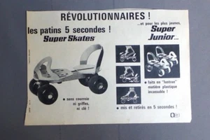 PUBLICITE ANCIENE ADVERT CLIPPING 061017 LES PATINS ROULETTES 5 SEC SUPER SKATES - Imagen 1 de 1