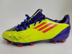 Adidas Junior F10 TRX F50 FG G40262 Yellow Purple Soccer Cleats Sz 6 US 2011 - Picture 1 of 14