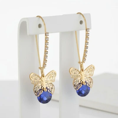 Pendientes colgantes de mariposa Betsey Johnson circonita cúbica vendedor de Estados Unidos Foto 1 de 4