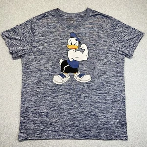 Disney Wicking Athletic T-Shirt Herren 2X blau-grau meliert Donald Duck Flexing - Bild 1 von 15