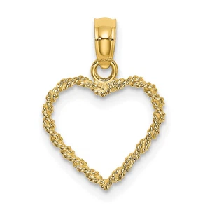 Charm cuore corda 3D oro giallo 10 kt Lex & Lu - Foto 1 di 4