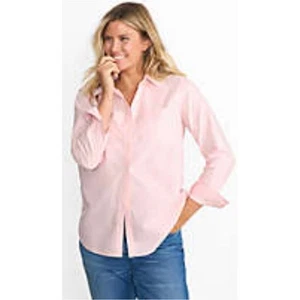 Camicia donna Lands End rosa bianca a righe con bottoni taglia 16 nuova senza etichette - Foto 1 di 9