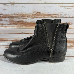 Frye Carly Chelsea Women's Black Leather Ankle Boots Size 8.5 - Picture 1 of 9