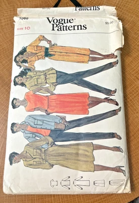 FREE SHIP! 7565 Vogue Patterns Size 10 Sewing Pattern Shirt or Dress T-Shirt Ski - Image 1 of 2