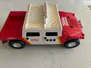 Vintage 2000 Tonka Hummer Fire Rescue Toy Truck Lights Sounds Talks Hasbro 13" - Picture 1 of 4