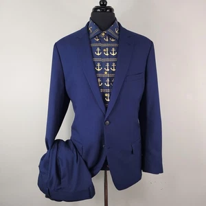 Haggar Suit Mens 48R Blue Smart Wash Repreve Classic Fit Blazer Pants 38x32 - Picture 1 of 21