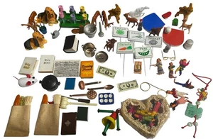 Minitures 84 Pieces Variety Doll House Animals People Furniture - Picture 1 of 8