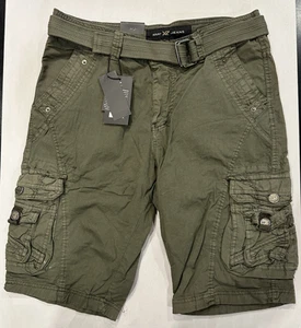 Xray Jeans Belted Cargo Shorts Mens Size 34 Sage Green NWT - Picture 1 of 6