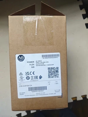 New AB 25B-D4P0N104 PowerFlex 525 AC Drive 1.5kW 2HP - UPS Shipping - Image 1 of 3