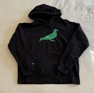 Moletom com capuz Jess Staple PIGEON preto tamanho grande masculino street wear com logotipo bordado - Imagem 1 de 4