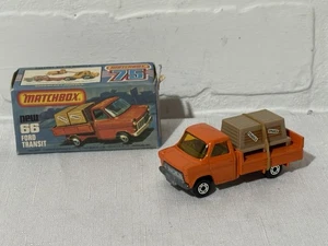 Matchbox Superfast Lesney #66 Ford Transit RARE Amber Windows Original Box - Picture 1 of 23