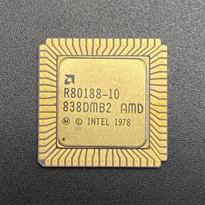 AMD R80188-10 CPU Ceramic LCC68 10MHz 186 16Bit x86 Processor Microprocessor - Image 1 of 3