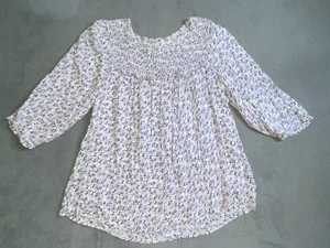Blusa floral púrpura Jane & Delancey 1X para mujer manga 3/4 Fairycore Cottage usada en excelente estado - Imagen 1 de 14
