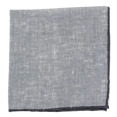 Fiori Di Lusso Gray Solid Linen Pocket Square - 12 3/8" x 12 3/8" (790) - Image 1 of 4