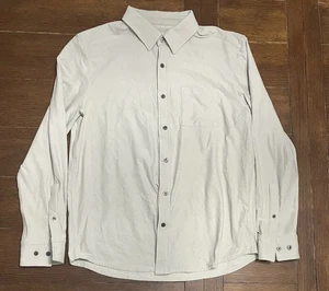 Rhone Shirt Mens L Tan WFH Button Lightweight Stretch Moisture Wicking Pocket - Picture 1 of 5