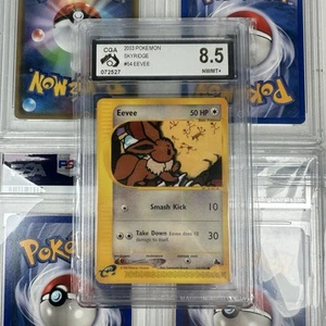 2003 Pokemon Skyridge Eevee 54/144 Graded E Reader Pokemon Card CGA 8.5 NM - Picture 1 of 2