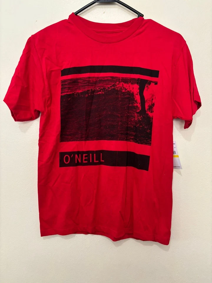 Nuevo O'Neill Drake Básico Niños Jóvenes Camiseta Camiseta SS Surf Patín De Colección Rojo M Foto 1 de 2