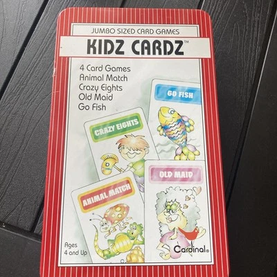 2003 CARDINAL - KIDS COLLECTION KIDZ CARDZ 4 JUMBO SIZED CARD GAMES NEW SEALED - Image 1 of 4