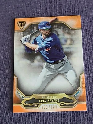 2020 Topps Triple Threads Kris Bryant Amber Parallel 083/199 Chicago Cubs  - Image 1 of 3