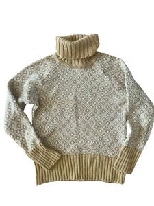 Pullover Fuzza Lana 100% Merino Cuello Alto Nord Hecho a Mano en Nepal, Australiano M - Imagen 1 de 5