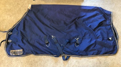 Дышащее одеяло Kensington Roustabout Turnout размер 80 б/у синее - Изображение 1 из 4