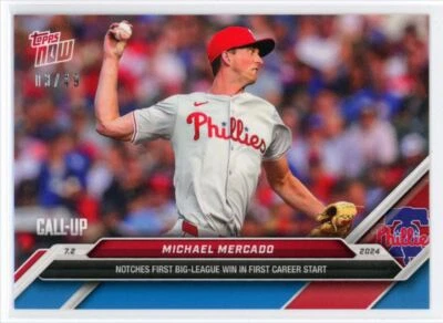 2024 Topps Now Blue Michael Mercado 3/49 Philadelphia Phillies #369 - Image 1 of 2