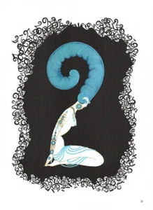 Erte Druck Art Deco Buchplatte Original 1978 reproduzierte Drucke Grafik Ziffern - Bild 1 von 2