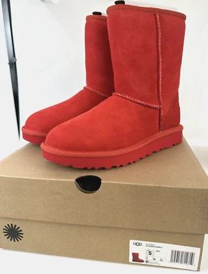 UGG Women's Size 5 Classic II Short Boot in Samba Red Tnl ~ NEW In Box - Image 1 of 4
