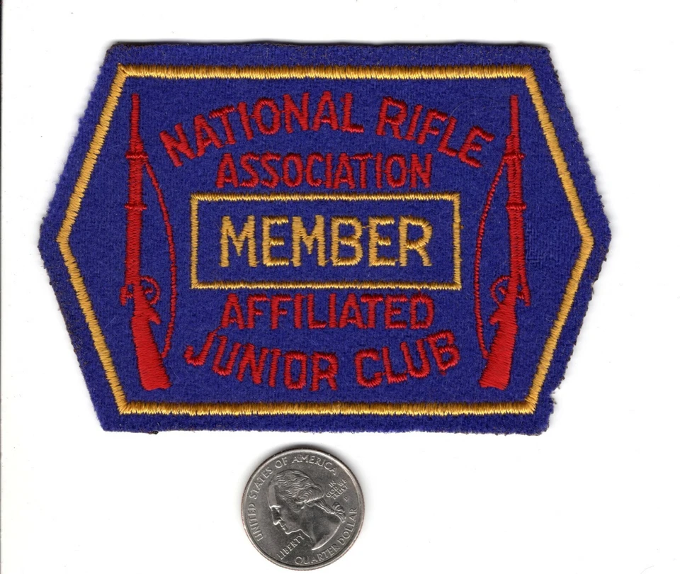 VINTAGE N.R.A. JUNIOR CLUB FIREARMS RIFLE PISTOL SHOTGUN PATCH -MICHIGAN DEER - Image 1 of 1