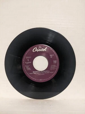 45 -BARBARA MANDRELL: "I Wish That I Could Fall In Love Today" CAPITOL 1988 (EX) - Image 1 of 4