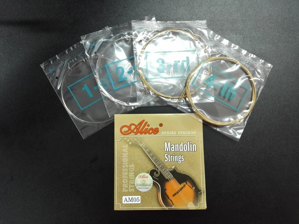 Alice AM05 Full Set Mandolin Strings,Loop End,  E-A-D-G x2, 0.011 ~ 0.040inch - Image 1 of 4