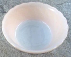 Vintage Anchor Hocking Fire King Ofen Glanz Geschirr Pfirsich Perlmutt Schüssel - Bild 1 von 4