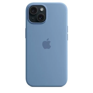 Apple Silicone Case with MagSafe for iPhone 15 - Winter Blue - Picture 1 of 5