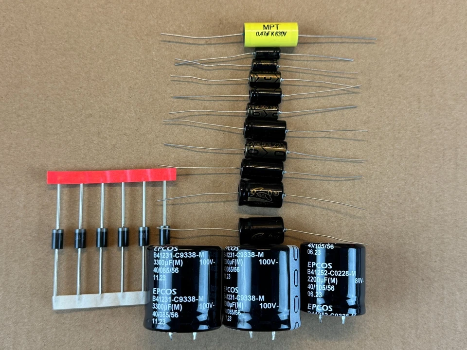 Wurlitzer 550 Jukebox Amplifier REBUILD KIT New Capacitors Recap - Image 1 of 1