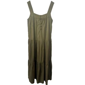 Maxi Vestido para Mujer FAHERTY Marina Sin Mangas en Niveles Verde Talla Mediana - Imagen 1 de 9