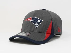 New Era 39Thirty Men Women Cap New England Patriots Graphite Gray Training Hat - Picture 1 of 5