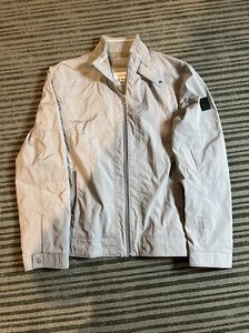 Calvin Klein Grey Silver Zip Up Jacket Windbreaker Size Medium  - Picture 1 of 6