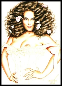 Corsé de pelo floral pin-up morena Olivia #7 1994 | encaje de cuero para damas - Imagen 1 de 2