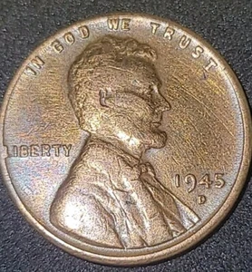 1945 D Lincoln Wheat Cent - Picture 1 of 4