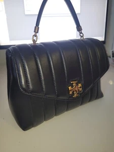 Tory Burch Quilted Top-Handle in Black - Picture 1 of 10
